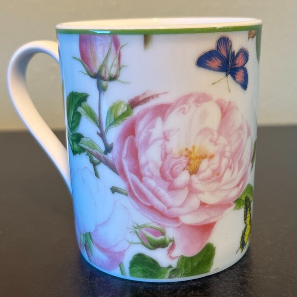 Spode Home ROSES Porcelain Cup Mug w/ Butterflies ~ Portmeirion Group - Picture 2 of 11